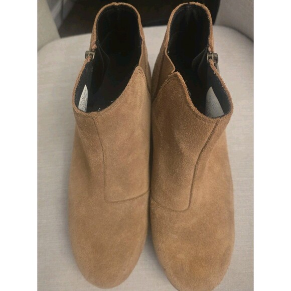 Sorel Women’s 9.5 Out ‘N About Wedge Booties – Camel Suede Side Zip Ankle Boots - Picture 2 of 9